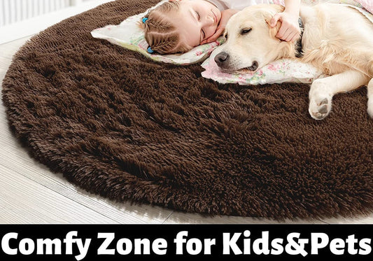 Haroma Round Shaggy Rug