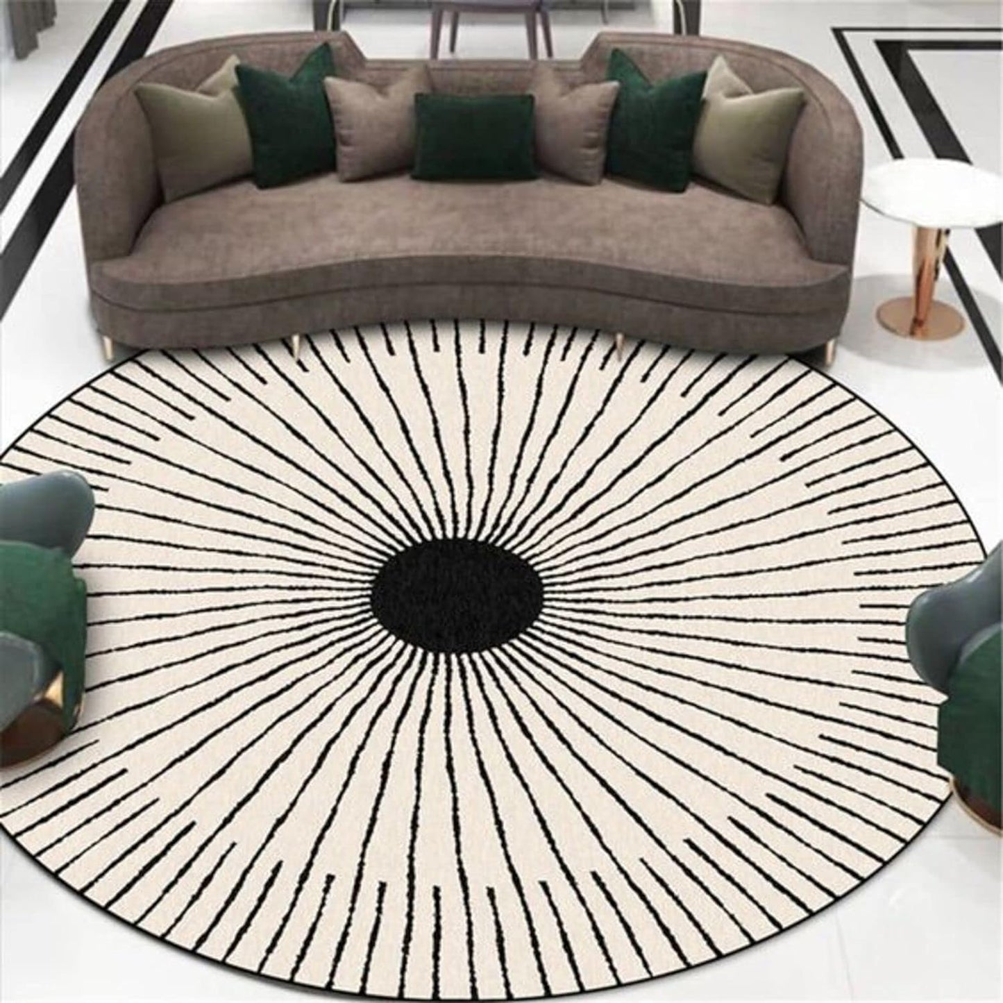 Softique Round Hand Tufted Carpet & Rug