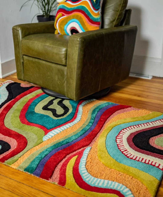 Pibble Irregular Multicolour Rug High Quality Premium Carpet