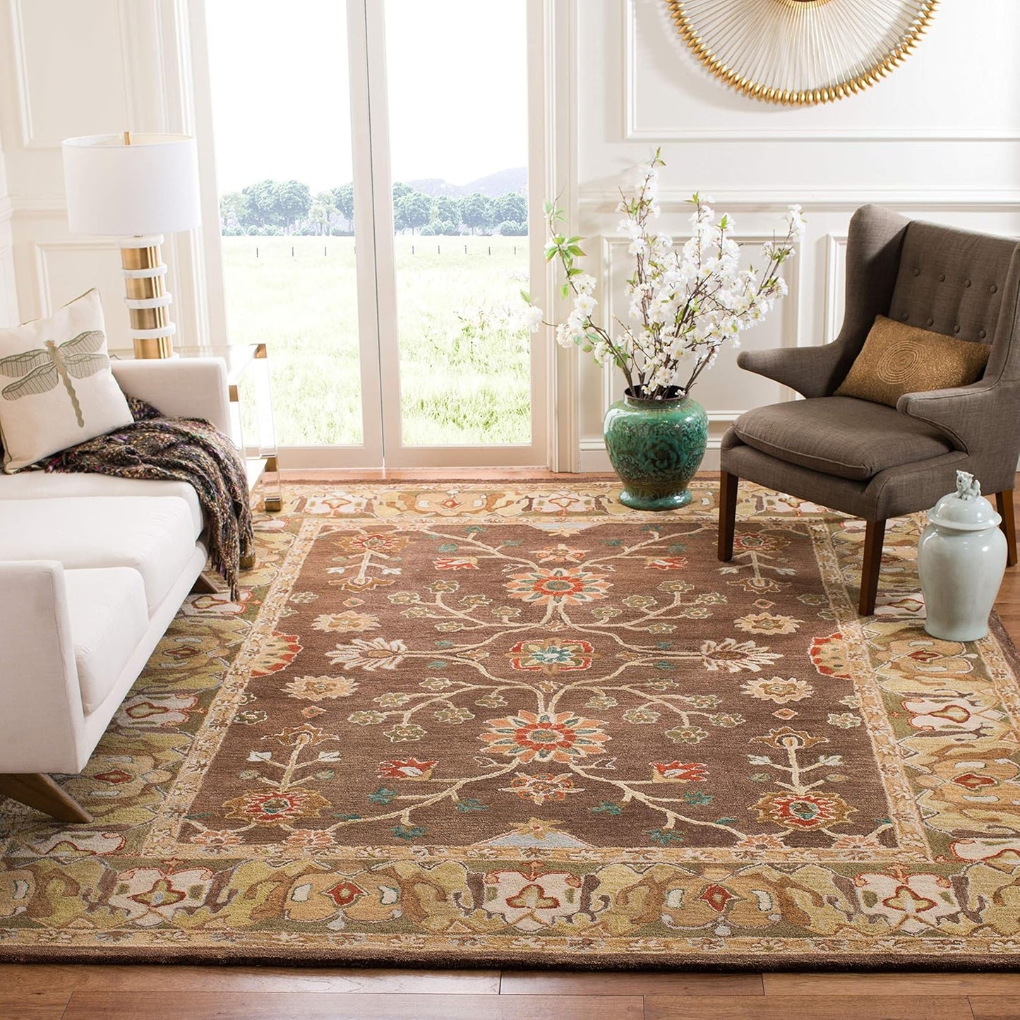 Orbellis Floral Hand Tufted Carpet & Rug
