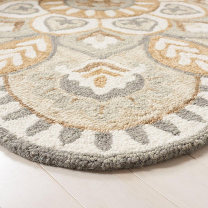 Whiteflower Round Tufted Carpet