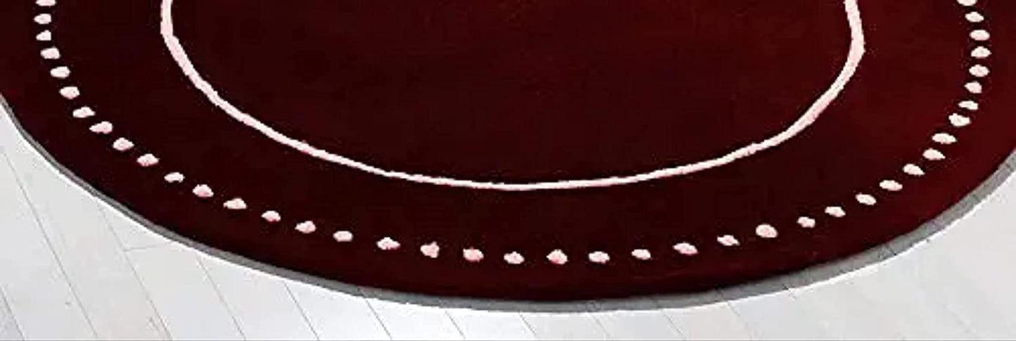 Browndot Round Hand Tufted Carpet & Rug