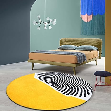 Luxuryellow Round Tufted Carpet