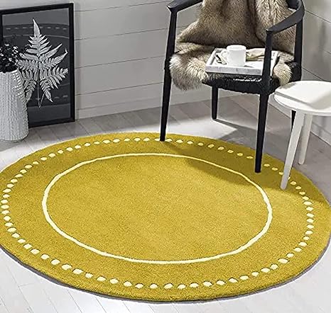Yellowdot Round Tufted Carpet
