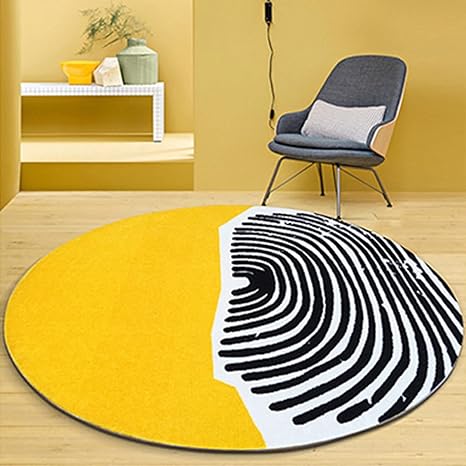 Luxuryellow Round Tufted Carpet