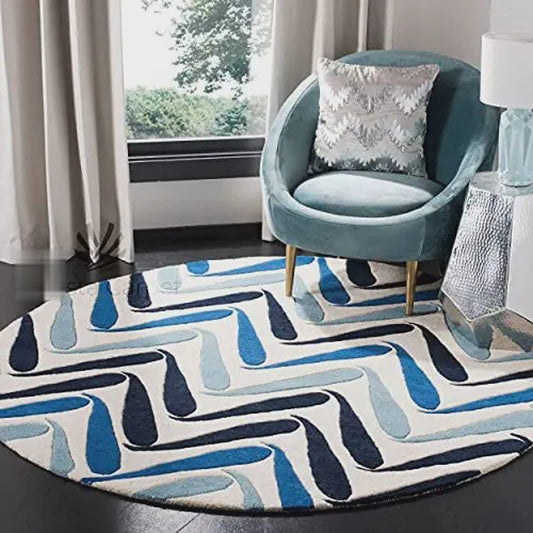Moonglux Round Hand Tufted Carpet & Rug