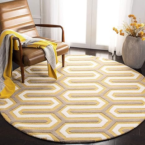 Plushzach Round Hand Tufted Carpet & Rug