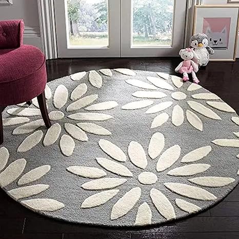 Furryzia Round Hand Tufted Carpet & Rug