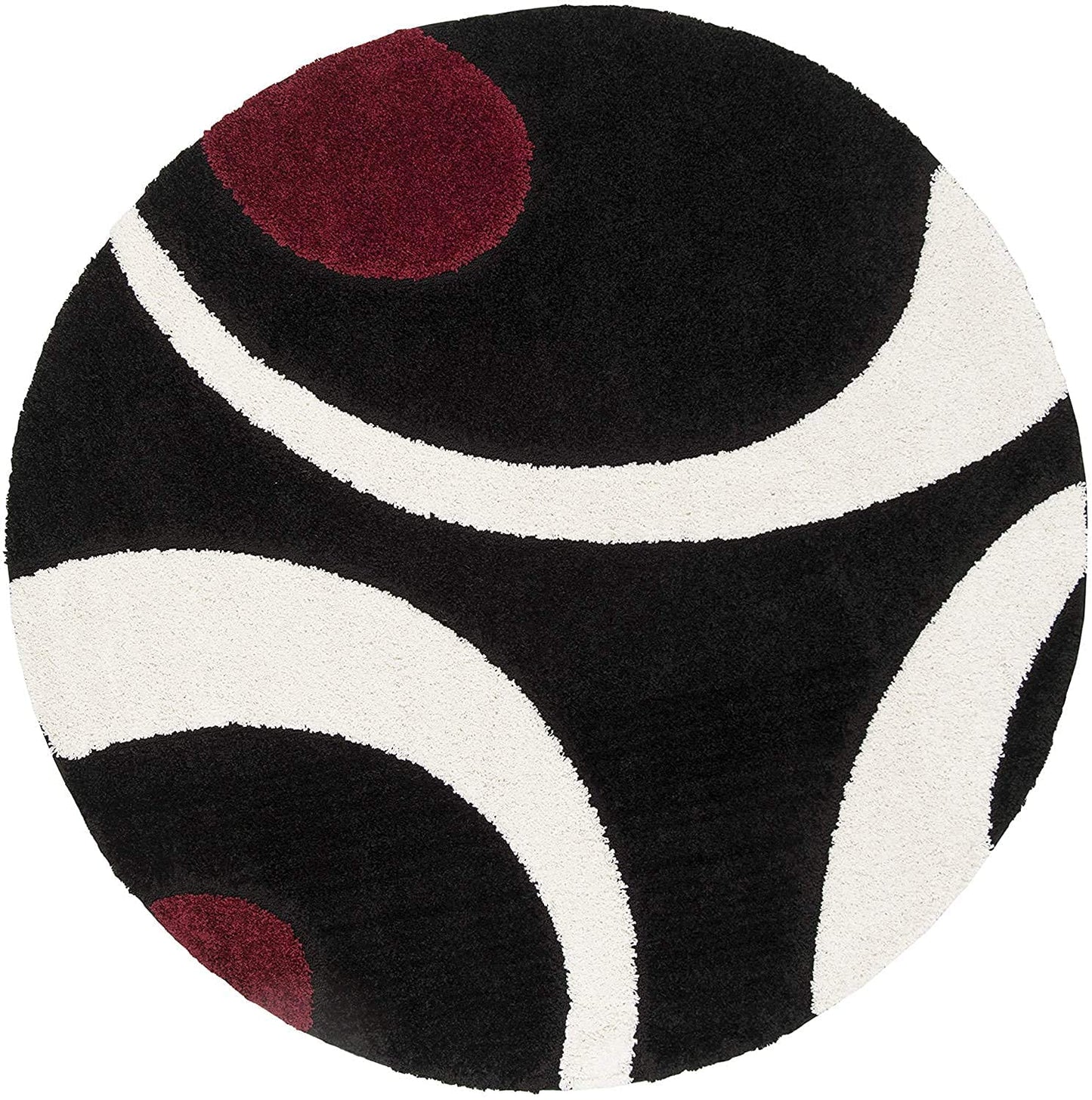 Multicolor Chic Round Shaggy Carpet