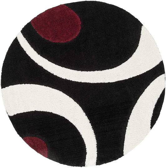 Multicolor Chic Round Shaggy Carpet