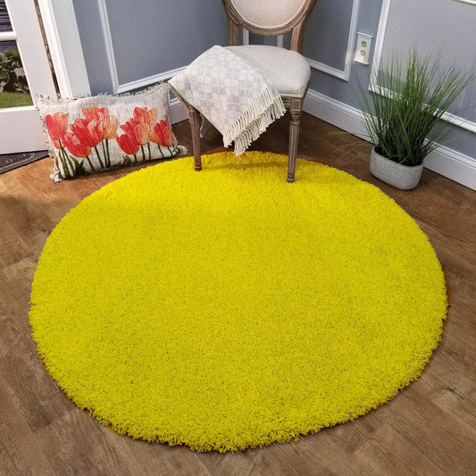 Fivora Round Shaggy Rug