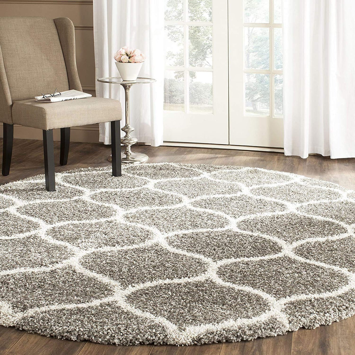 Light Hues Round Shaggy Carpet