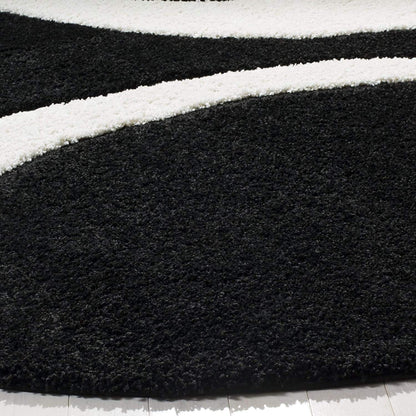 Multicolor Chic Round Shaggy Carpet
