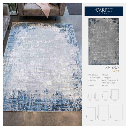 Galya Carpet Blue Grey
