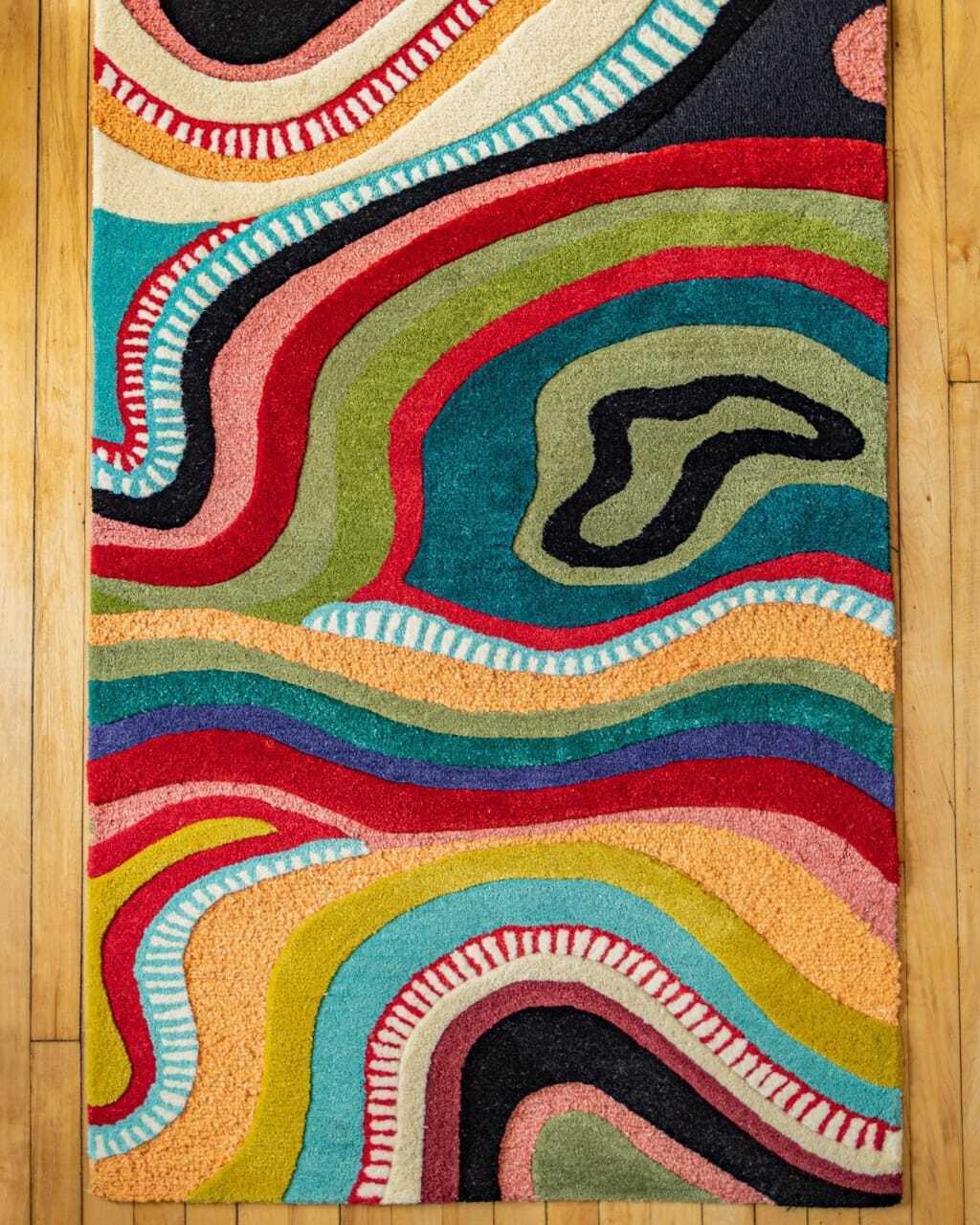 Pibble Irregular Multicolour Rug High Quality Premium Carpet