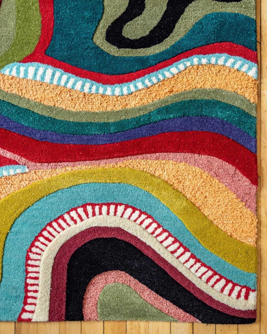 Pibble Irregular Multicolour Rug High Quality Premium Carpet