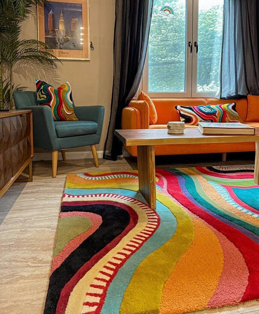 Pibble Irregular Multicolour Rug High Quality Premium Carpet